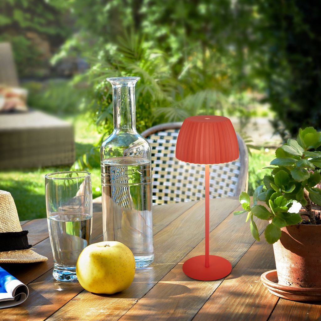 LED Tischlampe Akku LED Tischleuchte Dimmbar Kabellos Touch Aussen/Innen 7