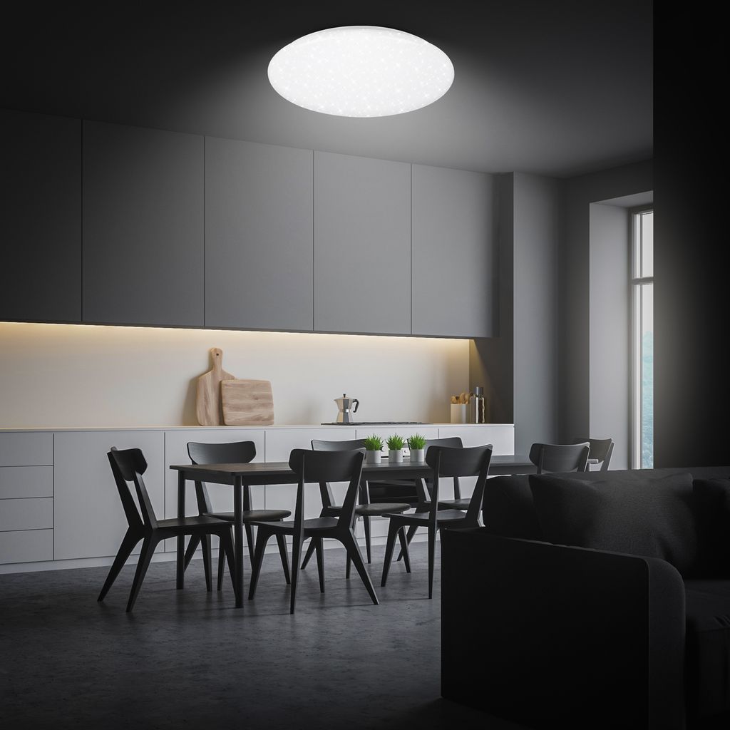 LED Deckenlampe Deckenleuchte Dimmbar Fernbedienung CCT Wohnzimmer Ultra hell 9