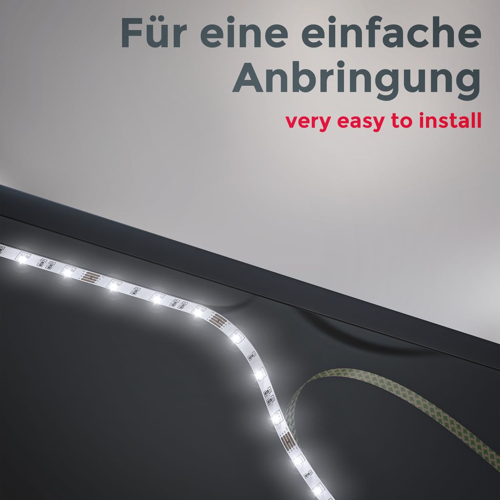LED Strip 3 m - dimmbar, Fernbedienung, Farbwechsel, kürzbar, RGB