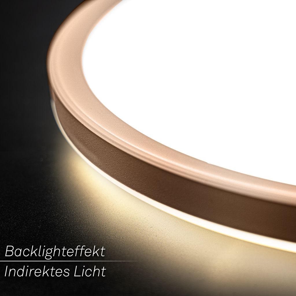 Slim LED Panel Ø29,3 cm - 18W, 2400lm, Sternenhimmel, Neutralweiß, Coffee