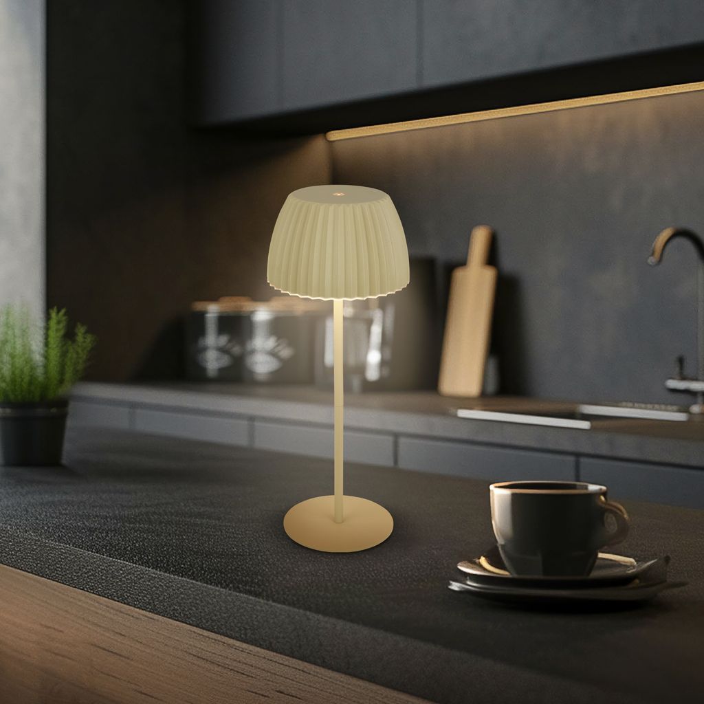 LED Tischlampe Akku LED Tischleuchte Dimmbar Kabellos Touch Aussen/Innen 6