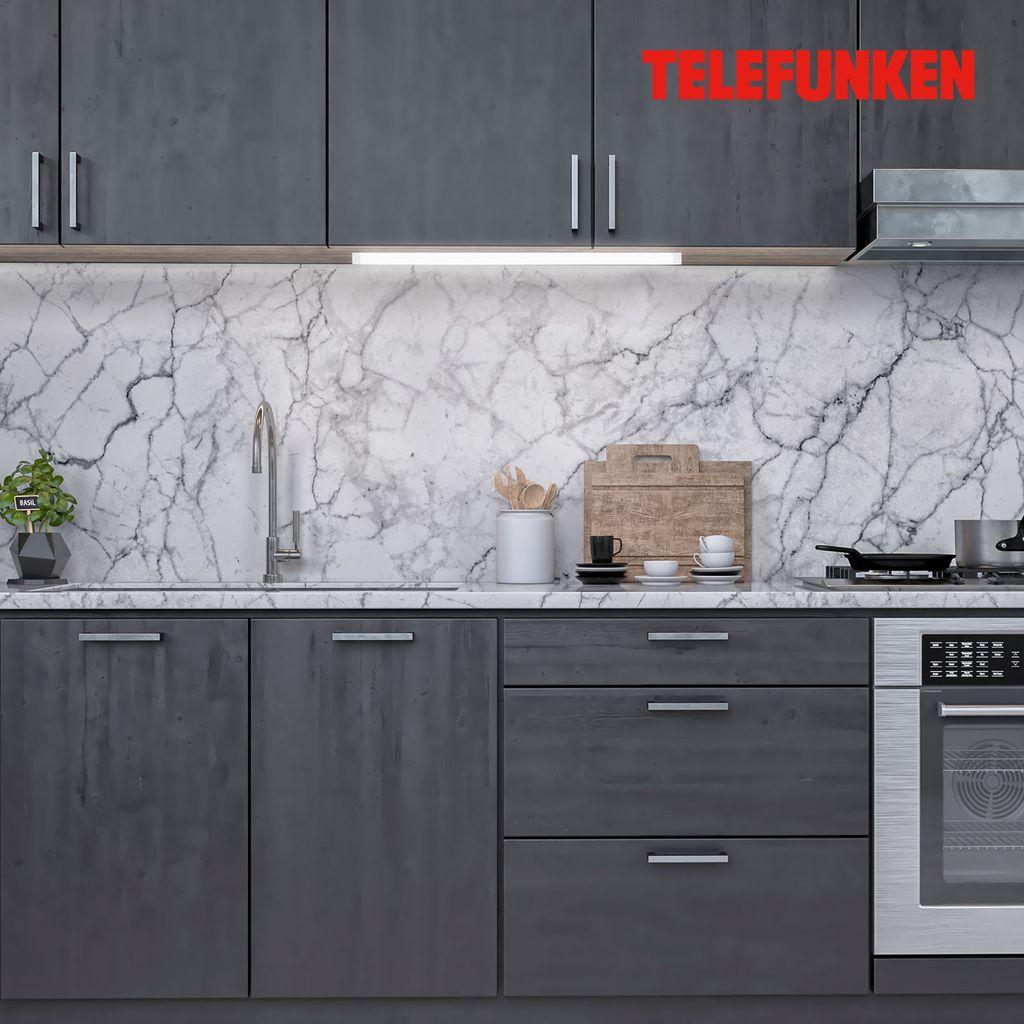 Telefunken Sensor Unterbauleuchte, 50 cm, 8 W, 650 lm, Silber