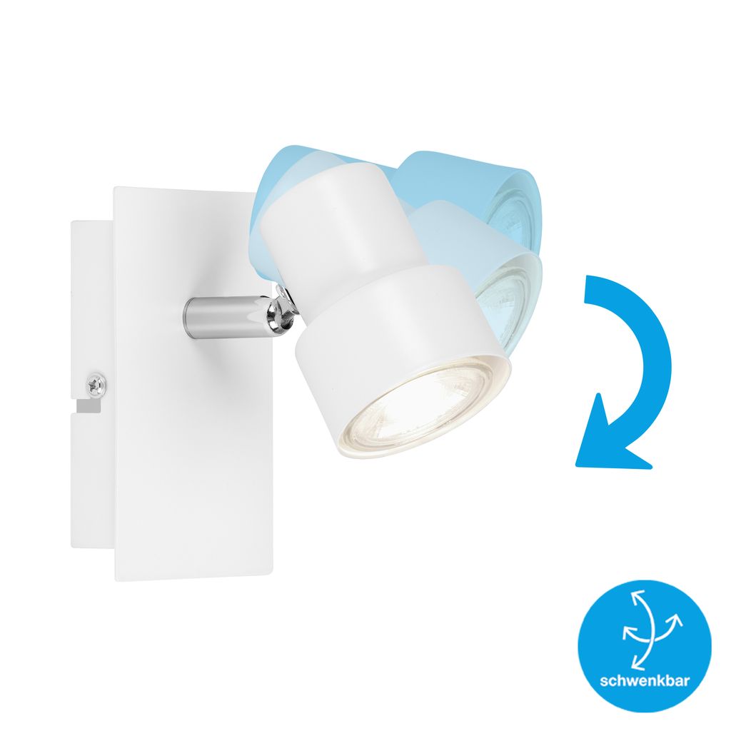 LED Wandspot Spotleuchte 1-flammig GU10 dreh- und schwenkbar 5W Briloner 6