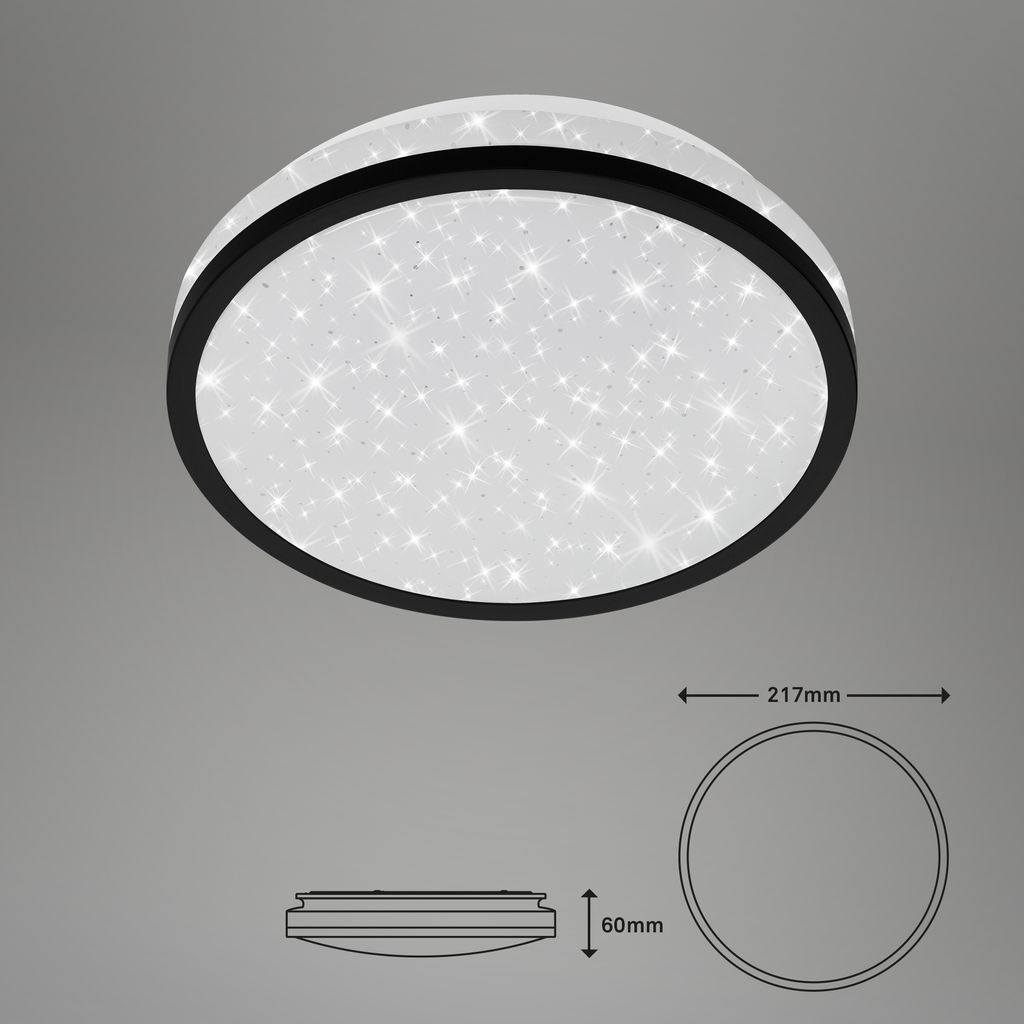 STERNENHIMMEL LED Deckenleuchte, Ø 21,7 cm, 10 W, Schwarz