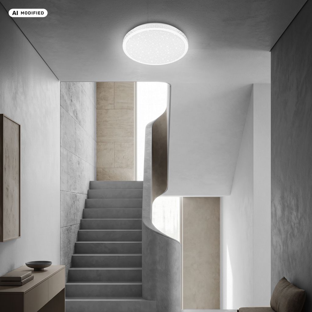Astro Ceiling Light Ø39 cm - 24W, 2800lm, LED, Starry Sky Effect, Crystal Look, White