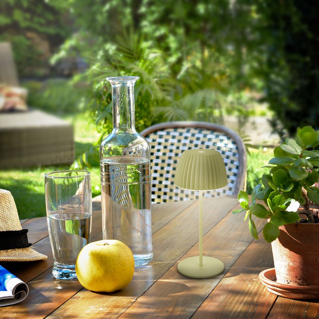 LED Tischlampe Akku LED Tischleuchte Dimmbar Kabellos Touch Aussen/Innen 7