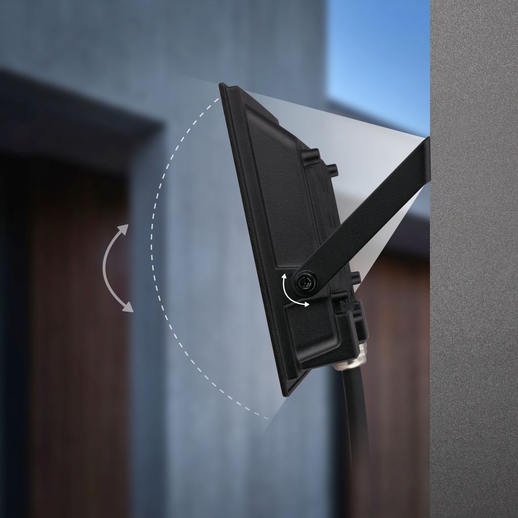 Varo Wandstrahler Außen - 20W, 1800lm, LED, Neutralweiß, IP65, Schwarz