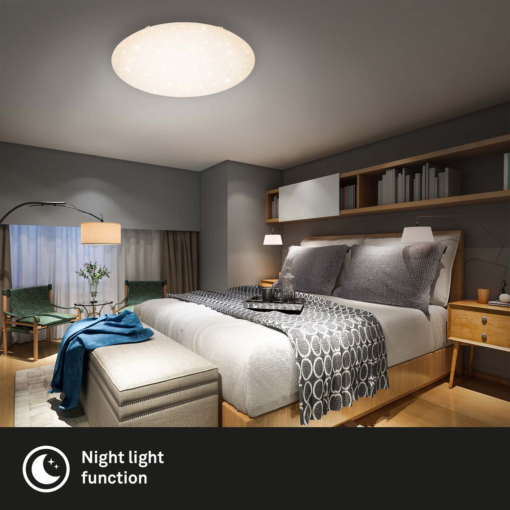 LED Deckenleuchte CCT dimmbar Sternenhimmel Fernbedienung Ø75.5cm 80W Briloner 5