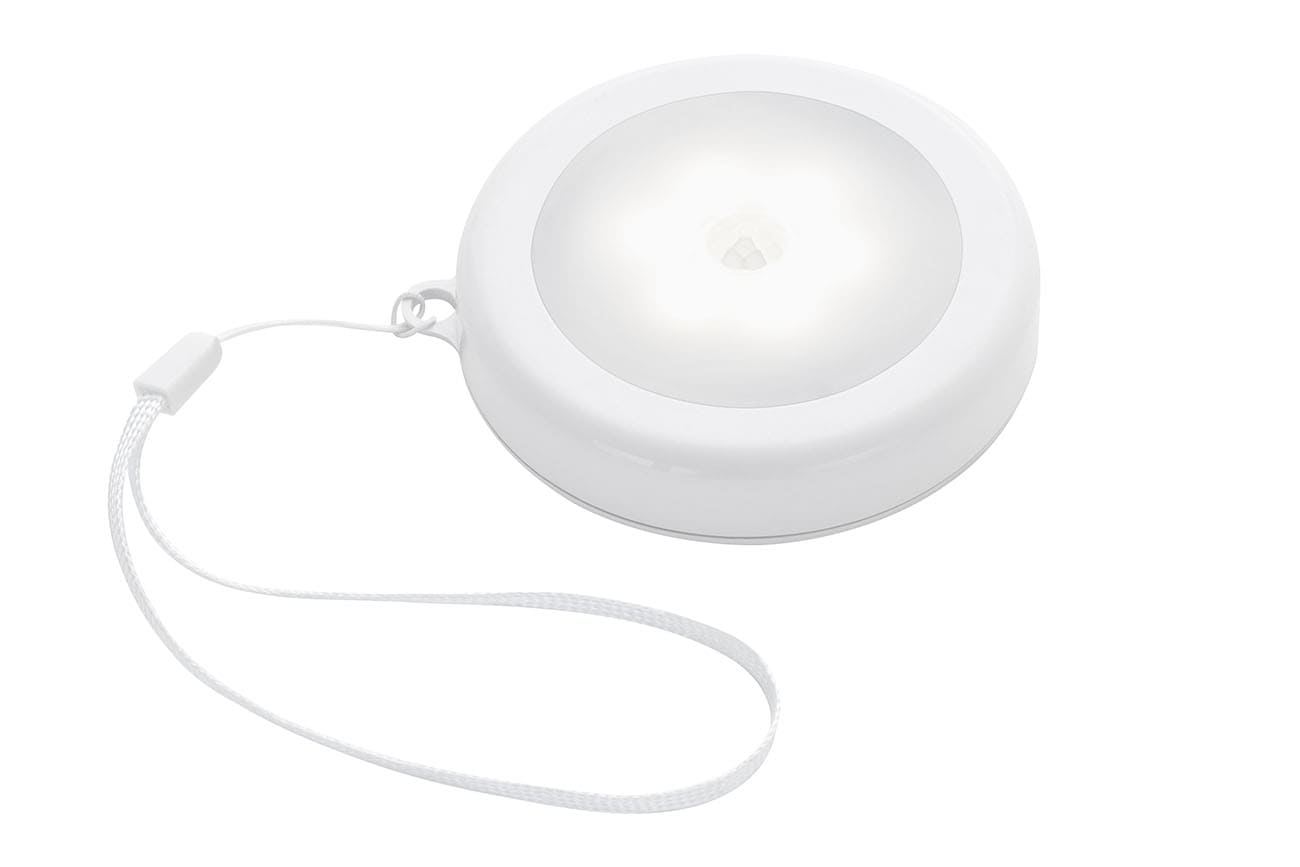 LED Sensor Leuchte, Ø 8 cm, 0,8 W, Weiß