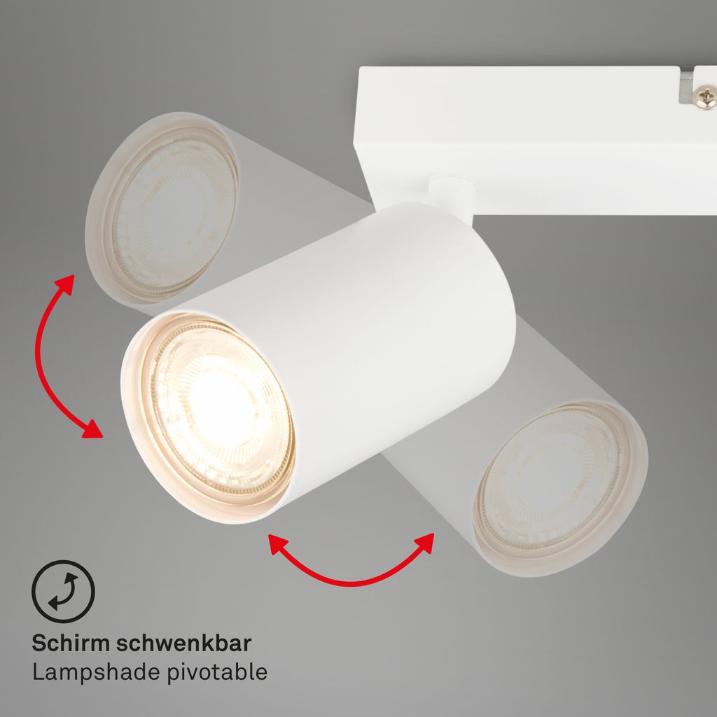 Deckenstrahler Spotleuchte Deckenlampe Wohnzimmer Flur schwenkbar. 3-flammig 3