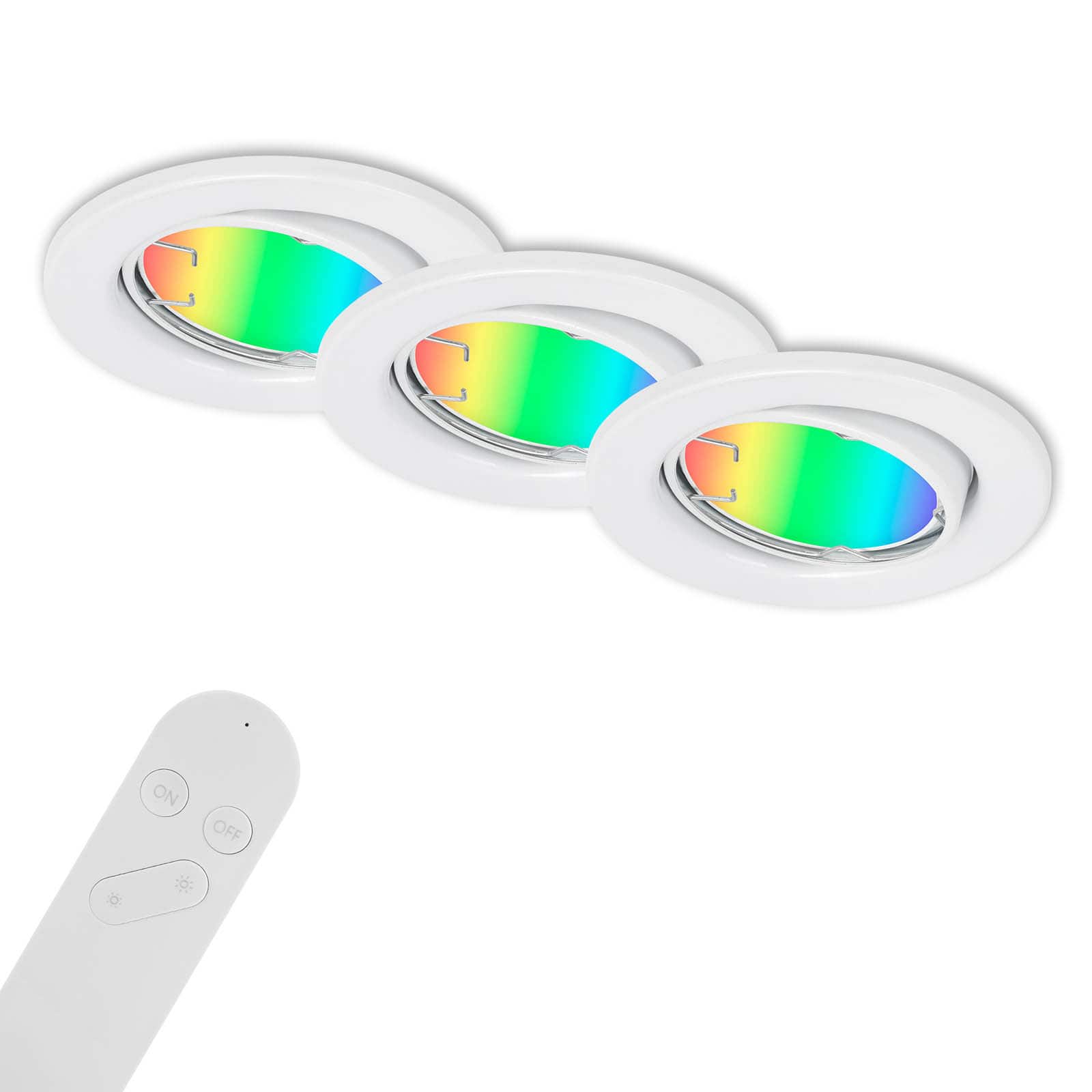 3 Imposta lampada ricaricabile RGB CCT, Ø 8,6 cm, 4,9 W, 400 LM, bianco