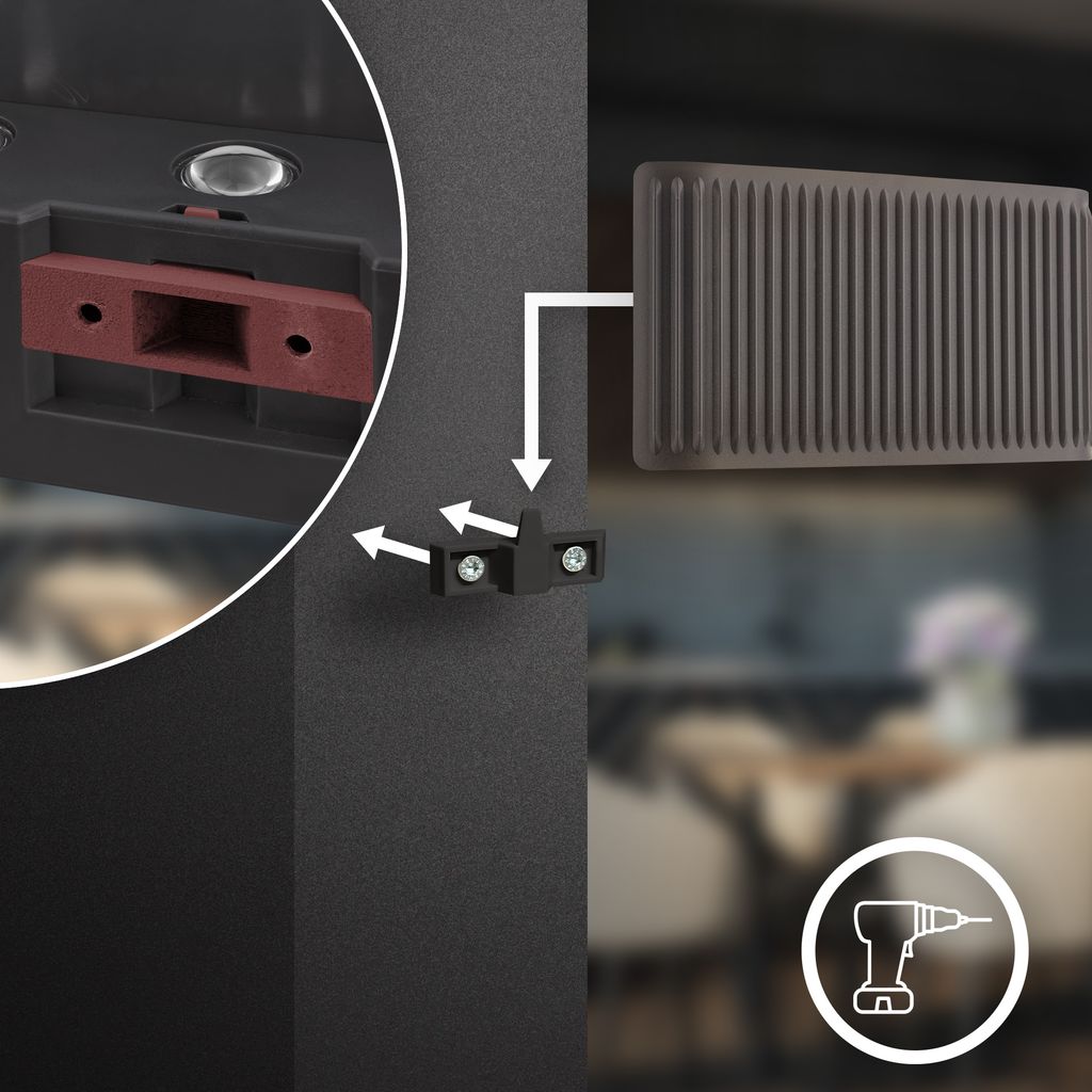 Fade Wandleuchte - 1W, 150lm, Akku, LED, Touch, Dimmbar, Anthrazit