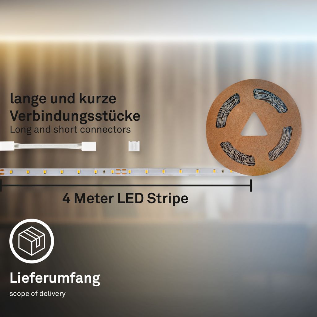 Pimp Your Stripe Erweiterungsset LED Strip 4m, CCT, Fernbedienung
