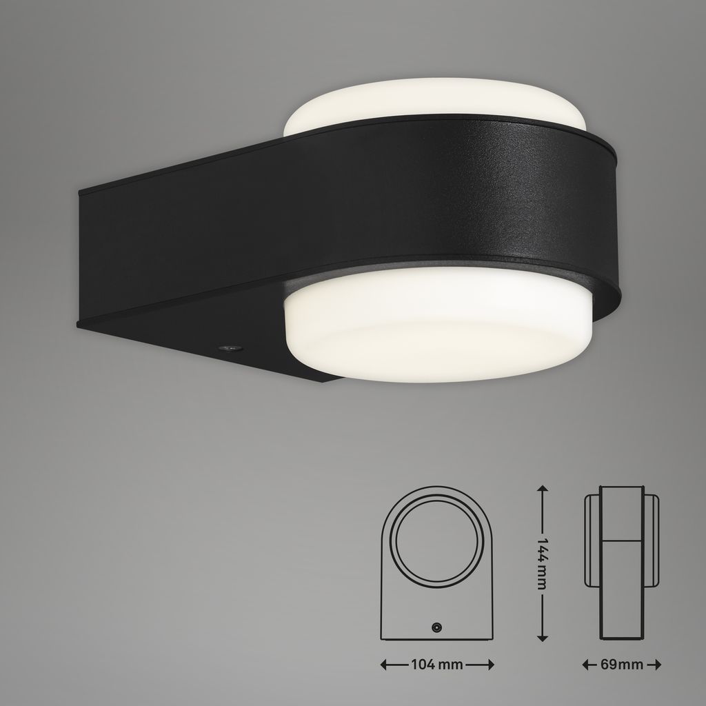 LED Außenleuchte 14,4 cm 6,5W 650lm schwarz