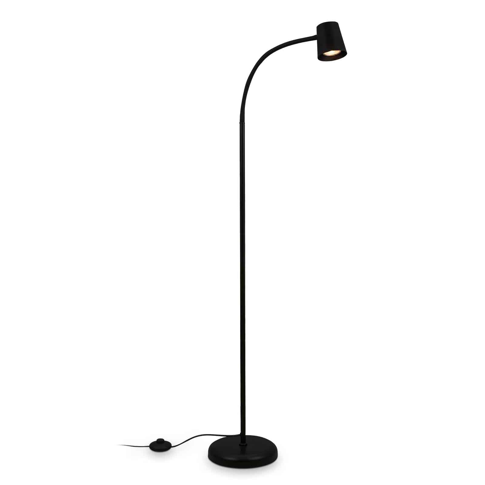 Lampada in piedi, 127,5 cm, 1x GU10, max. 9W, nero