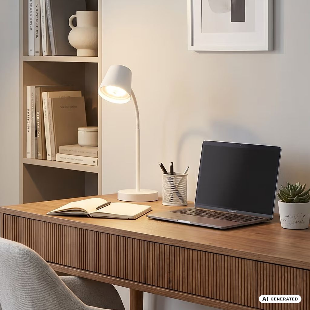 Briloner Biwo LED Tischlampe kabellos, Dimmbar, Schwenkbar, Weiß