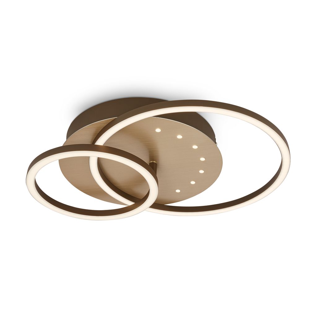 LED ceiling light with LED dots.brown-gold.LED/26W 0