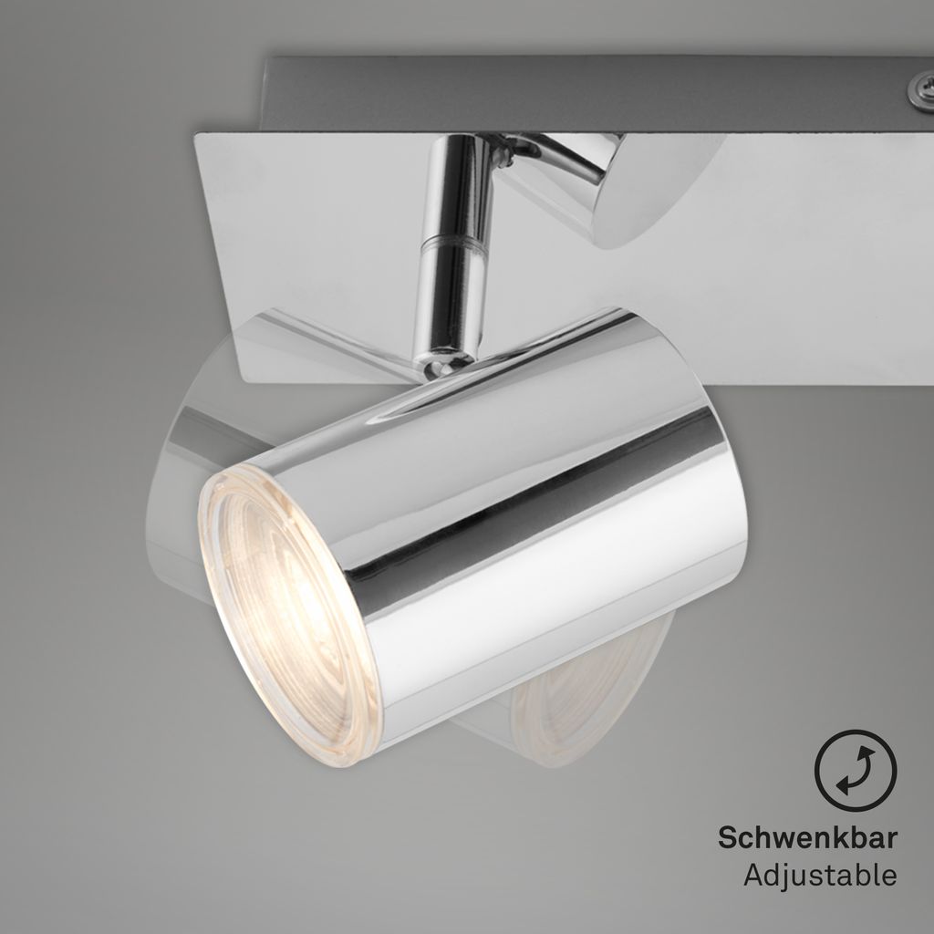 LED Badleuchte Spotleuchte IP44 GU10 IP44 5 W chrom Metall-Kunststoff Briloner 6