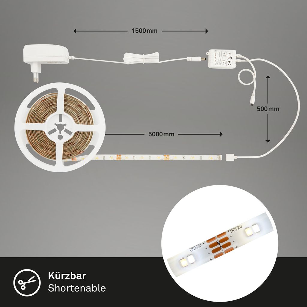CCT LED Band 500 cm 18W 1650lm weiß