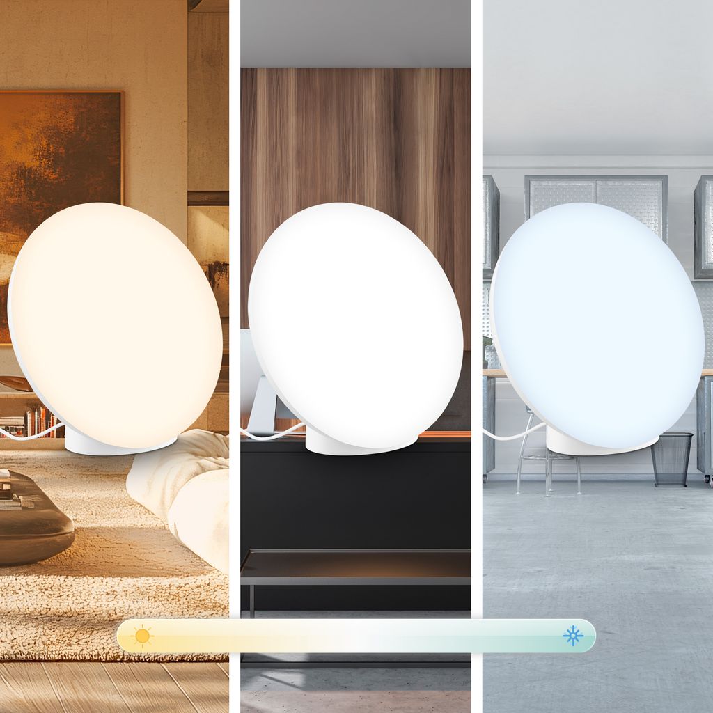 Tara Tischlampe - 6W, 240lm, Dimmbar, LED, Fernbedienung, RGBIC, CCT, Weiß
