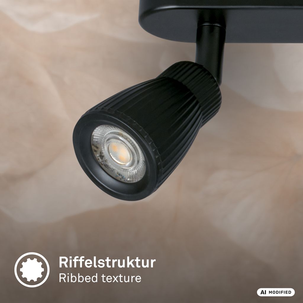 Riff Ceiling Spotlight 20 cm - 14W, 1600lm, LED, Adjustable, Black