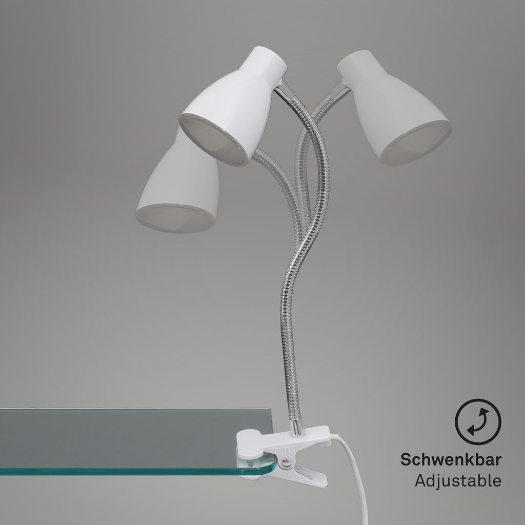 LED Klemmleuchte 28,5 cm 2,5W 250lm weiß