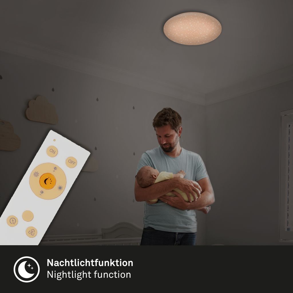 STERNENHIMMEL LED Deckenleuchte, CCT, Nachtlicht, Fernbedienung, Dimmbar