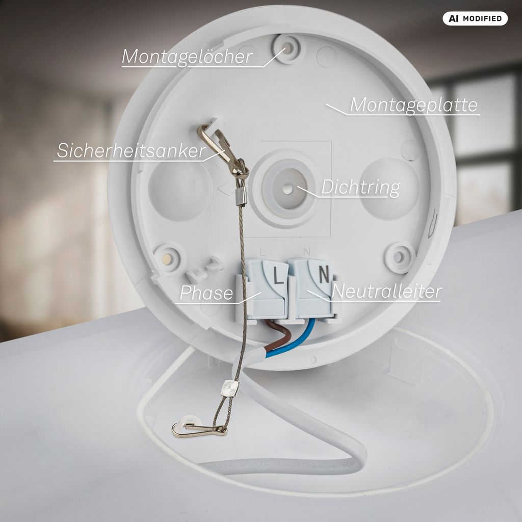 Briloner Tava LED Deckenlampe 98cm, Dimmbar, Fernbedienung, Weiß