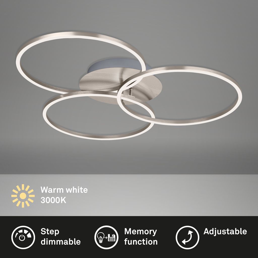 LED Frame 71,7 cm 40W 4400lm matt-nickel