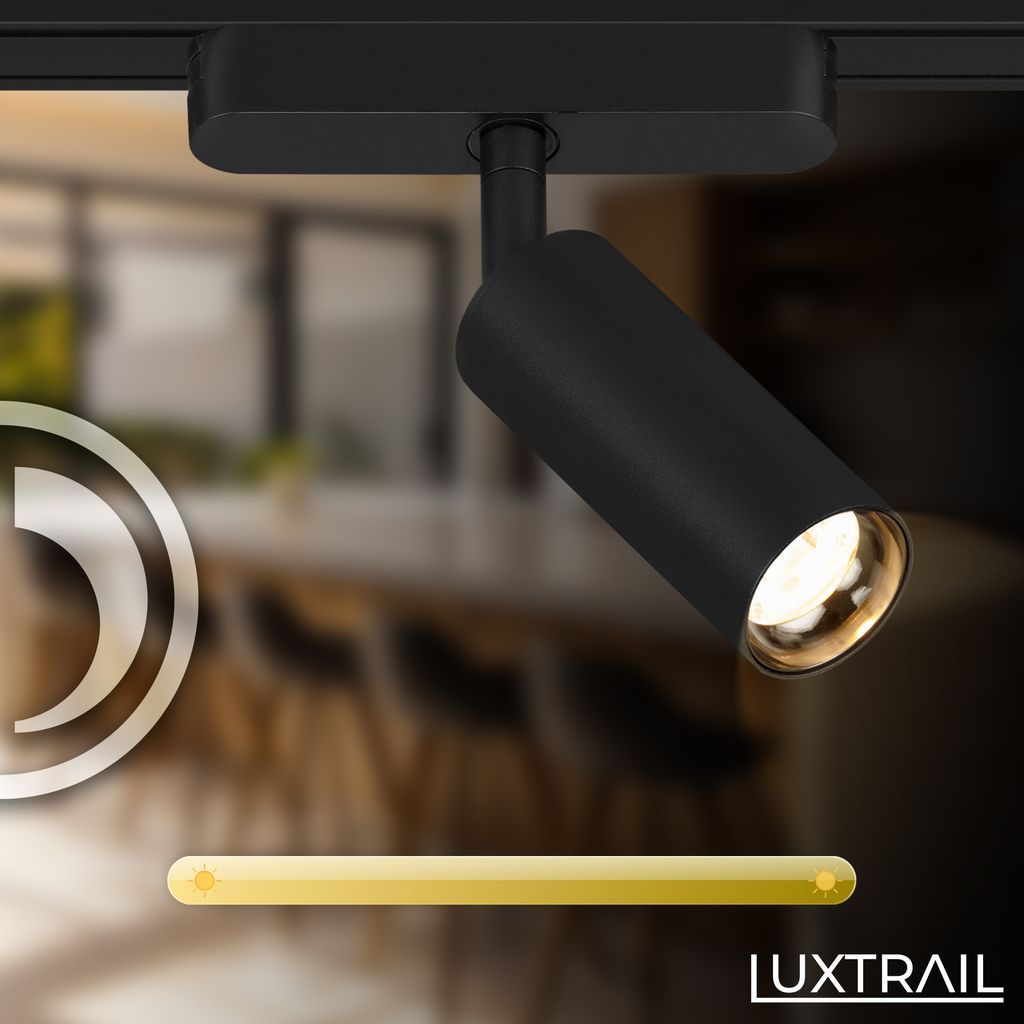 Briloner Luxtrail Schienensystem, Erweiterungsset, 2x LED Spots, Schwarz