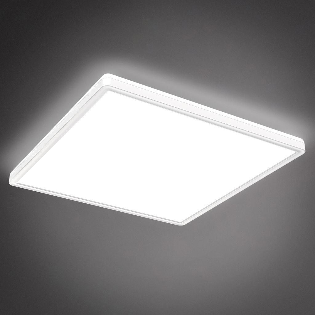 LED Panel 42x42 cm - 22W, 3000lm, dimmbar, flach, backlight, neutralweiß, weiß
