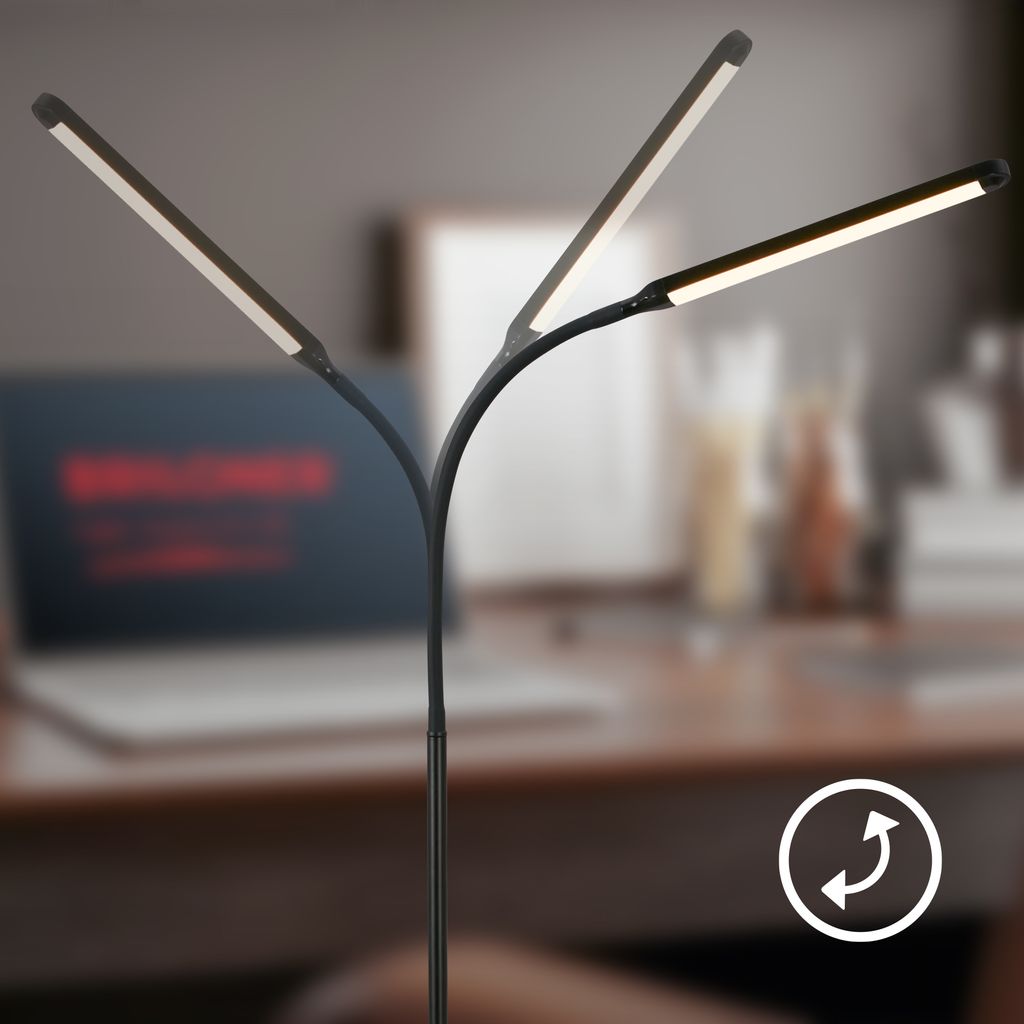 LED Stehlampe LED Stehleuchte Standleuchte Dimmbar Touch Warmweiß Schwenkbar 5