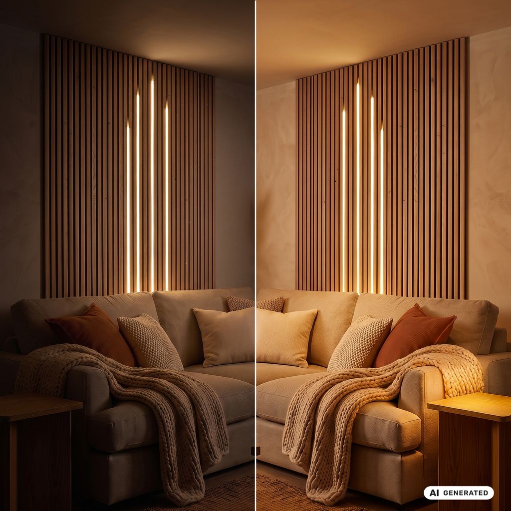 Extension Set COB LED Strip for Wall Panels 260cm, Warm White, Self-adhesive