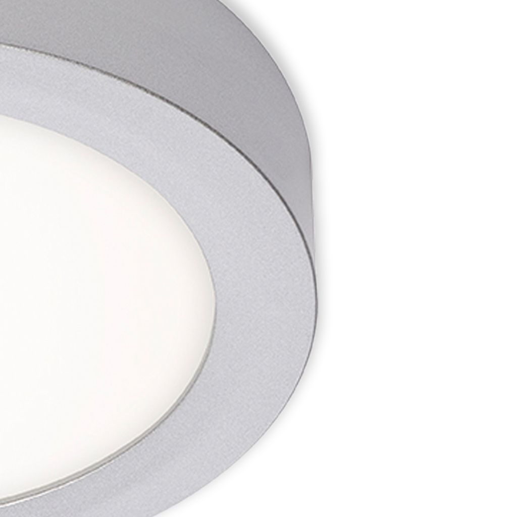 LED Aufbauleuchte Aufbaulampe 11 W 4000K silber Metall-Kunststoff Ø17cm Briloner 14