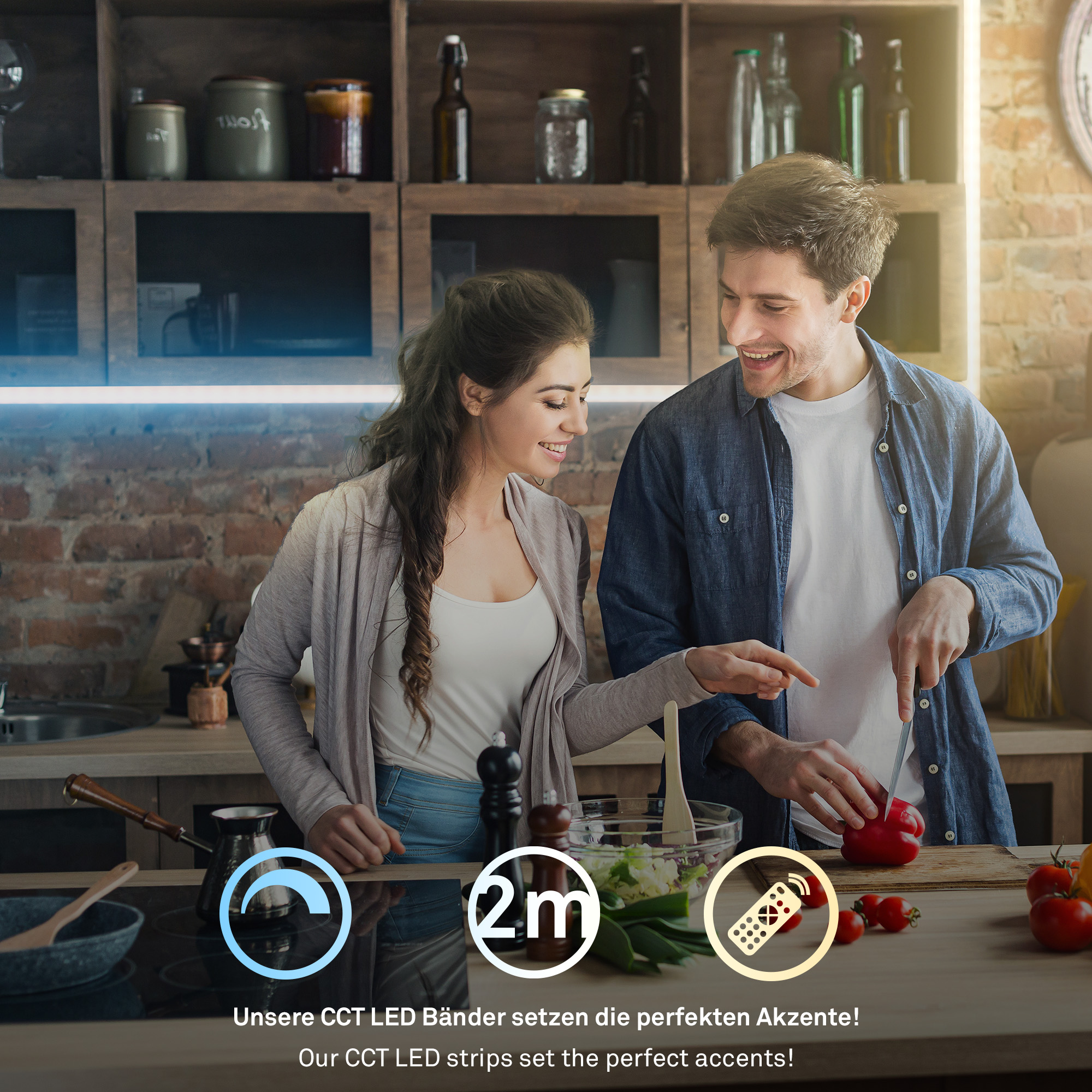 Pimp Your Stripe LED Strip 2m CCT mit FB + Alu-Profil schwarz 6