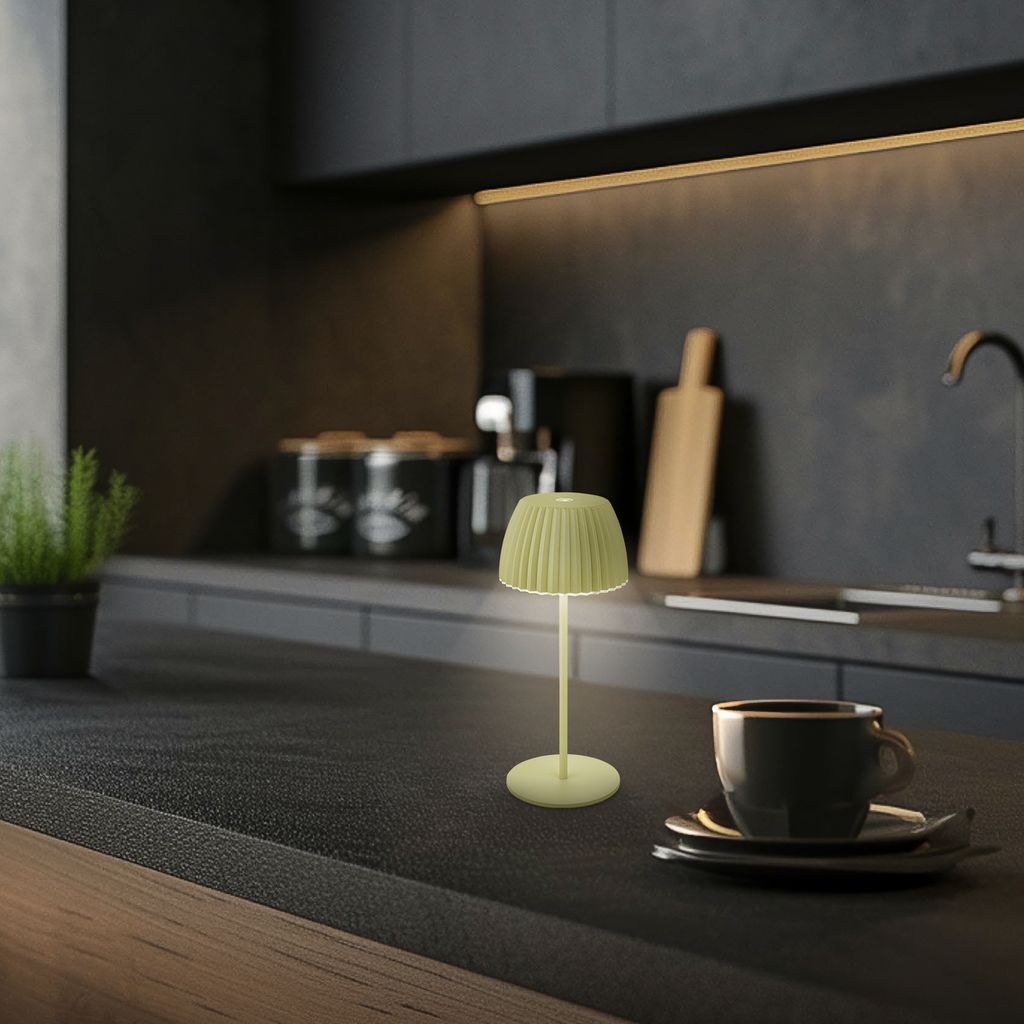 LED Tischlampe Akku LED Tischleuchte Dimmbar Kabellos Touch Aussen/Innen 4