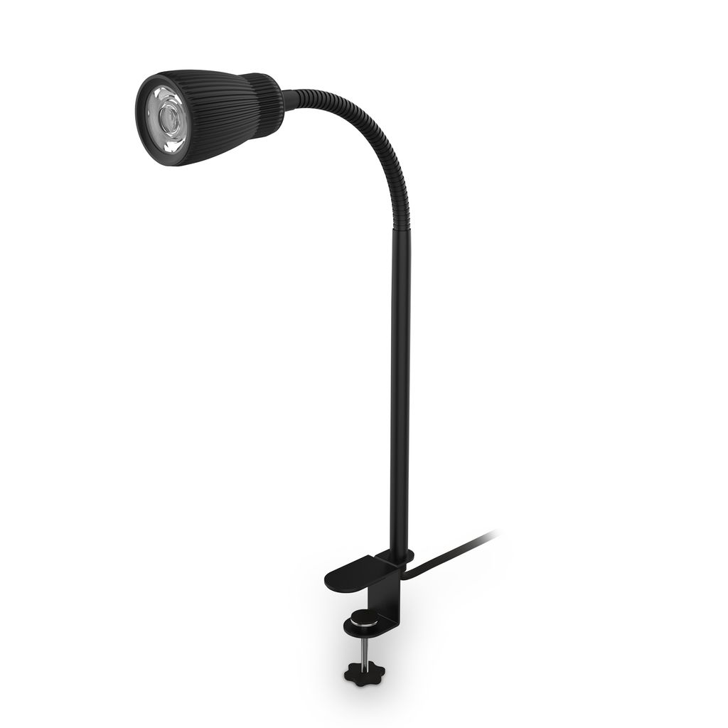 Riff Klemmlampe - 3,5W, 400lm, LED, Schwenkbar, Warmweiß, Schwarz