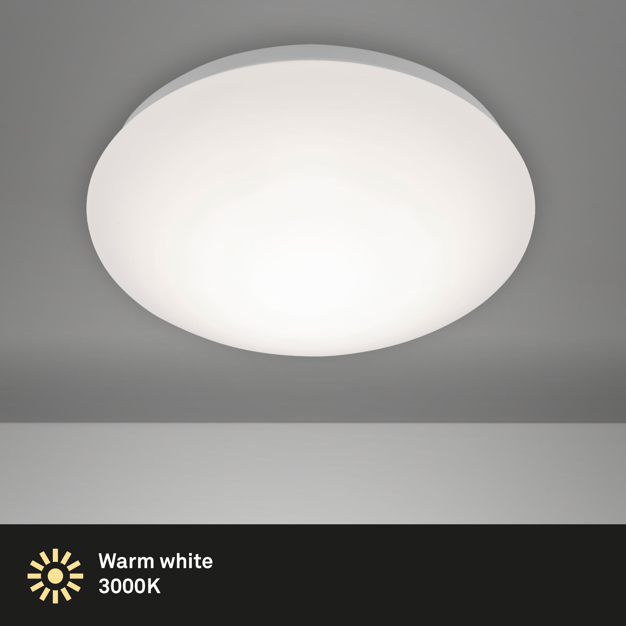 LED Deckenleuchte, Ø 28 cm, 12 W, Weiß