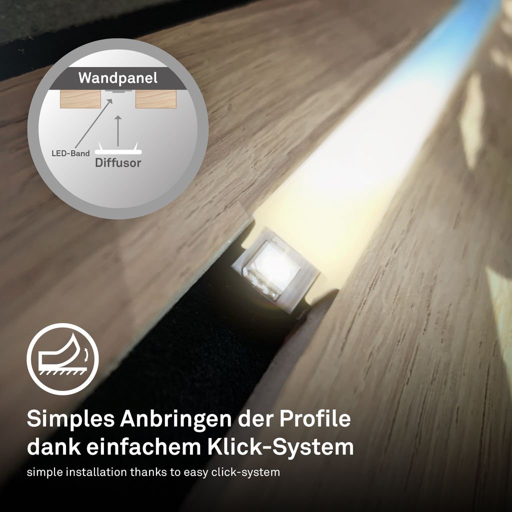 Pimp your Panel Starterset LED Stripe CCT Leiste Wohnzimmer Flur Zubehör Paneele 6