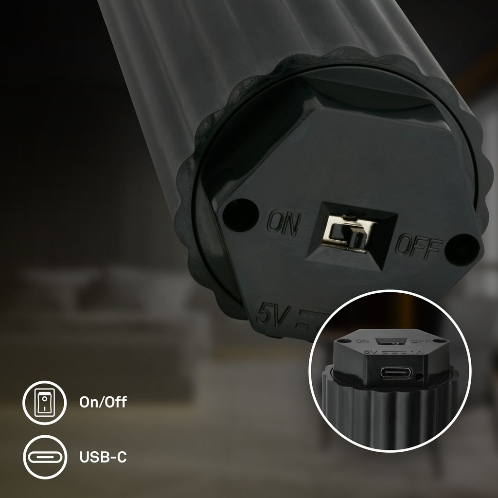 Hang Pendelleuchte - 3,5W, 280lm, Akku, LED, Höhenverstellbar, Schwarz