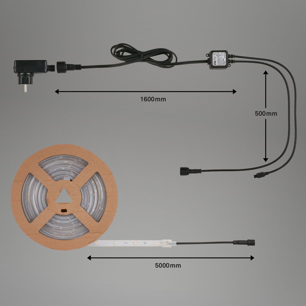LED Streifen, 500 cm, 15W, 240lm, 3000K, IP44