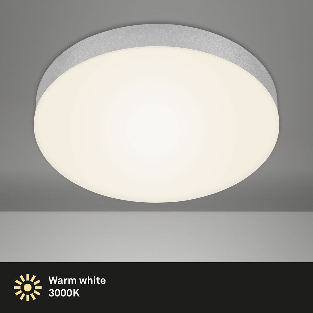 LED Deckenleuchte, Ø 27,8 cm, 21 W, Silber
