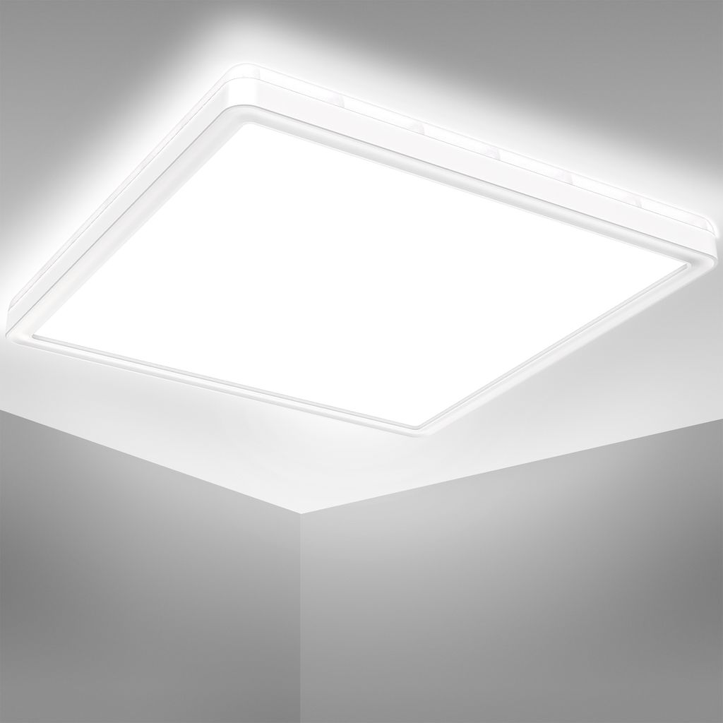 LED Panel 29x29 cm - 18W, 2400lm, IP44, flach, neutralweiß, weiß