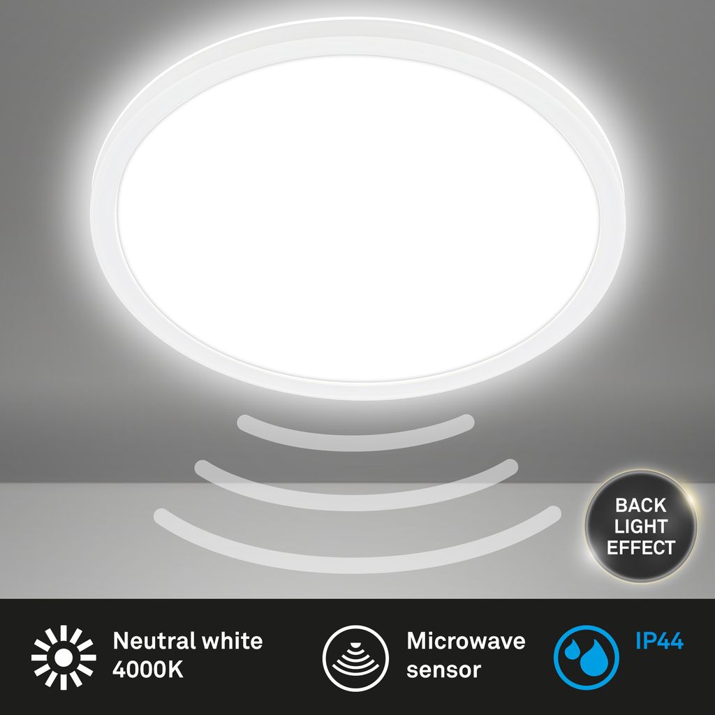 LED Deckenlampe Bewegungsmelder IP44 LED Badlampe Badezimmerleuchte Flach 2