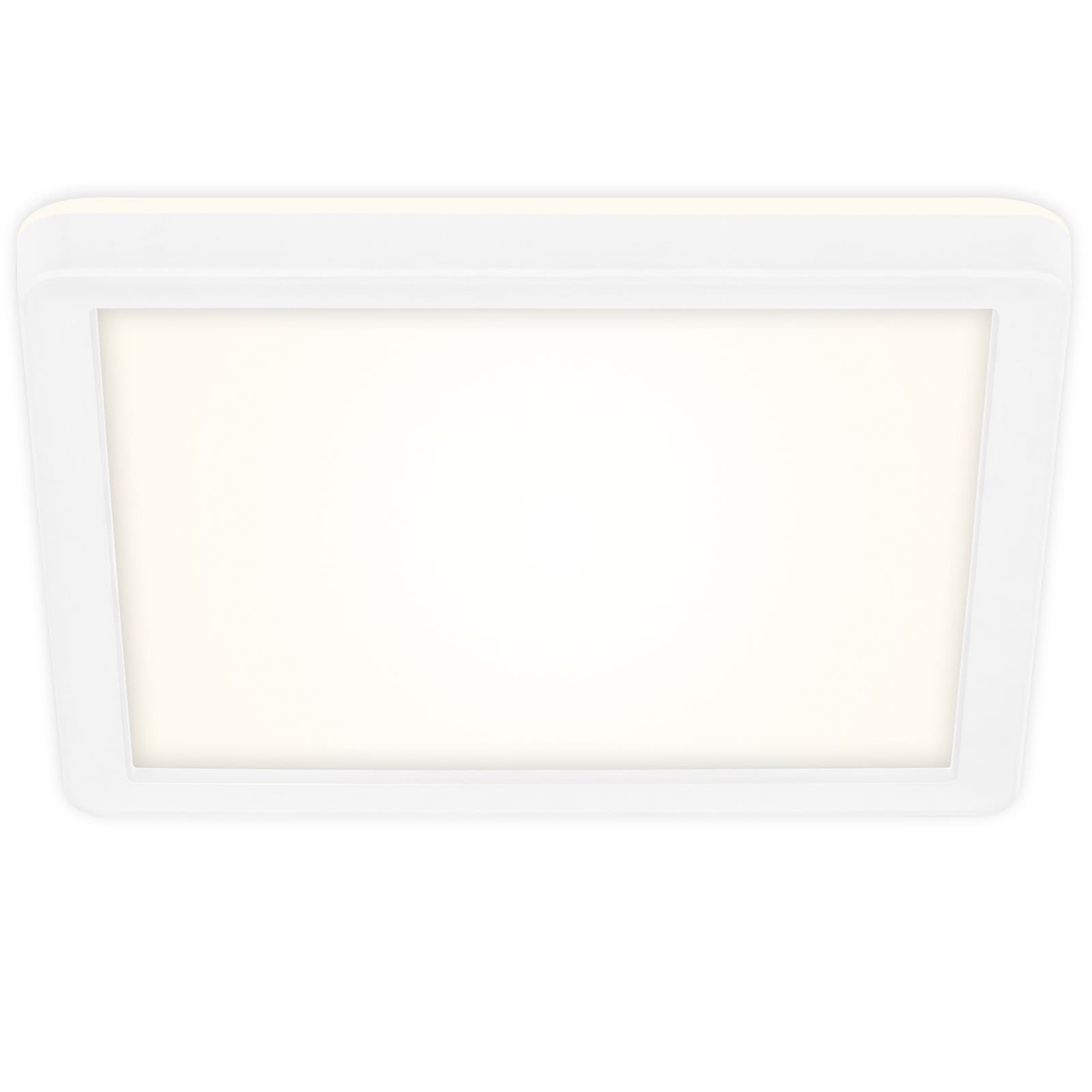 Briloner Slim LED Deckenleuchte, Backlight, Flach, Eckig, 19x19cm, Weiß