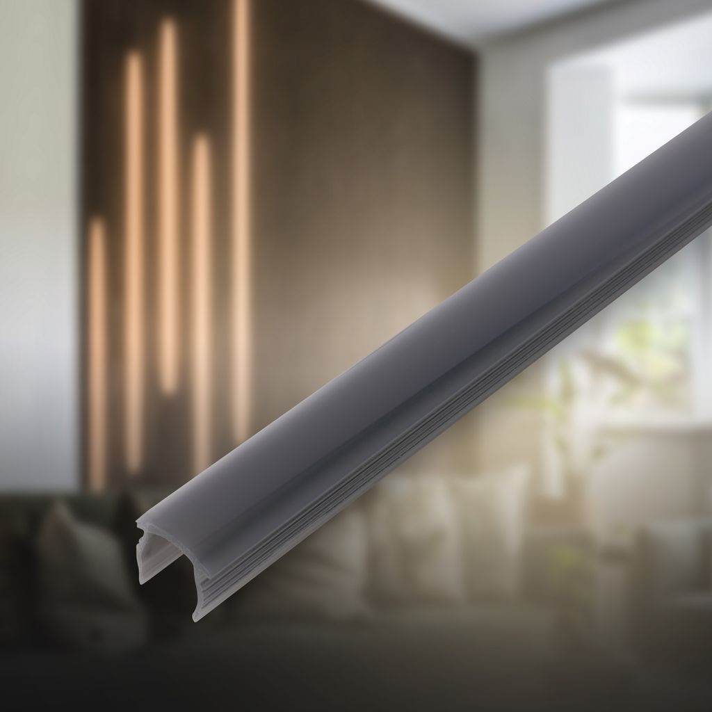 Pimp your Panel Diffusor 11mm Spaltbreite - für Wandpaneele, Klemmbar, Kürzbar, dunkle Rauchoptik