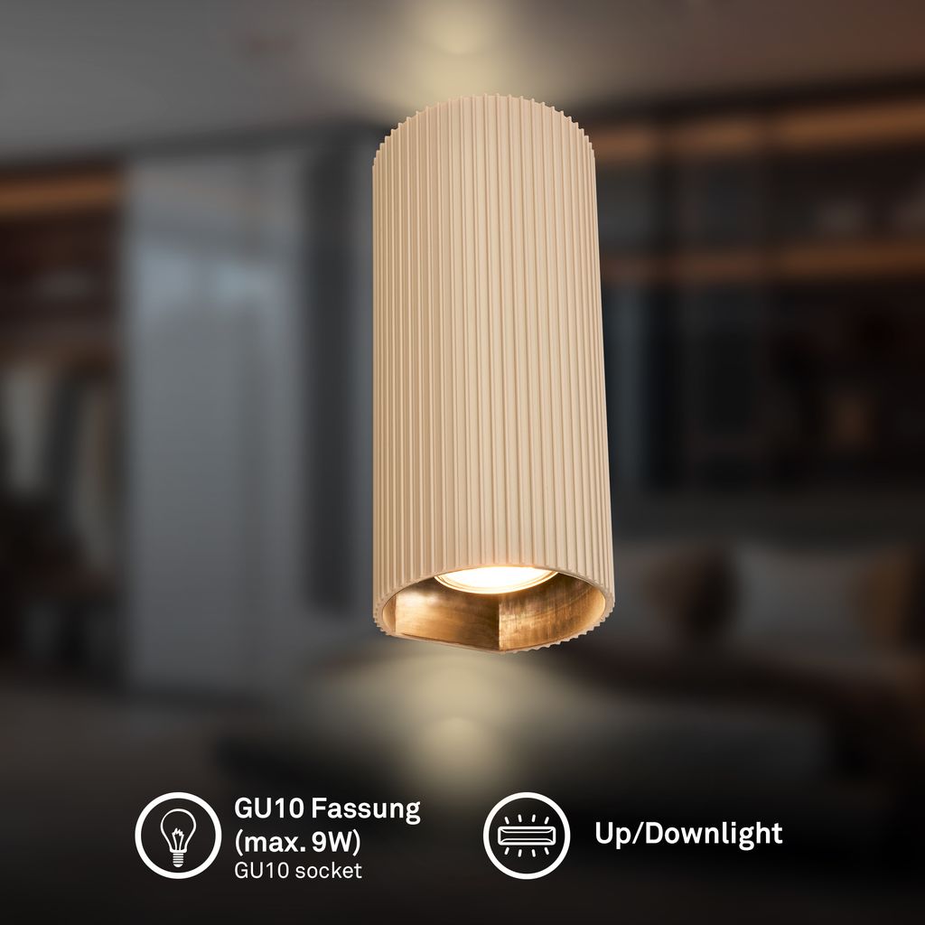 Ida Wandleuchte - Up/Downlight, GU10 Fassung, max. 9W, Beige