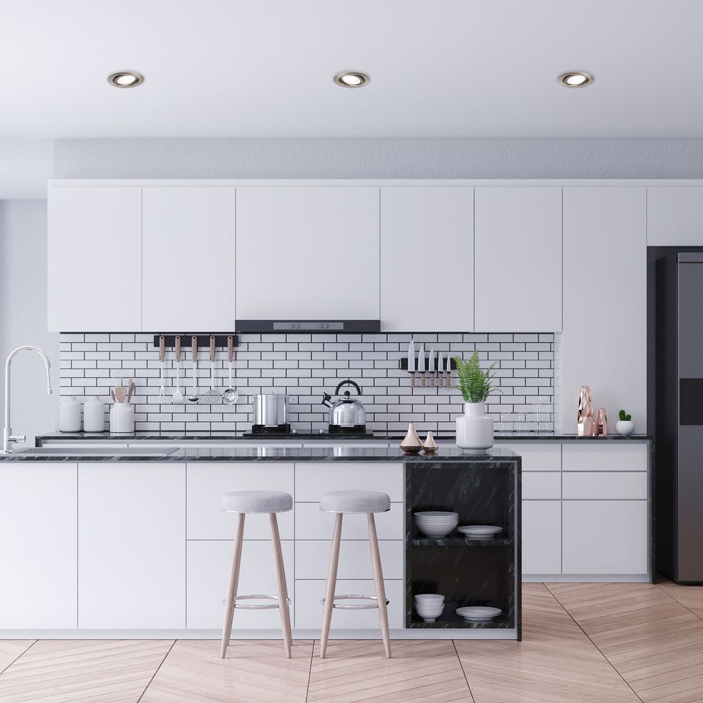 LED Einbauleuchten 3er Set schwenkbar IP23 7W silber Kunststoff Briloner 2