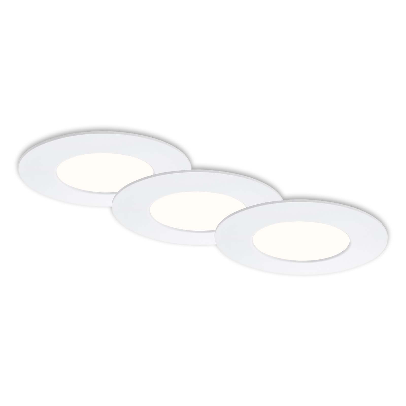 Set de 3 Pièces LED Spots Encastrables Ø 8,5 cm 3x4,9W 450lm blanc