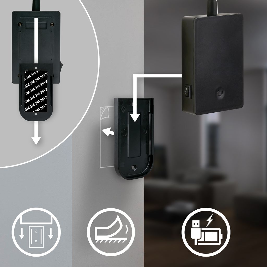 Smooth Reading Lamp - 2W, 150lm, Rechargeable Battery, LED, Dimmable, Black
